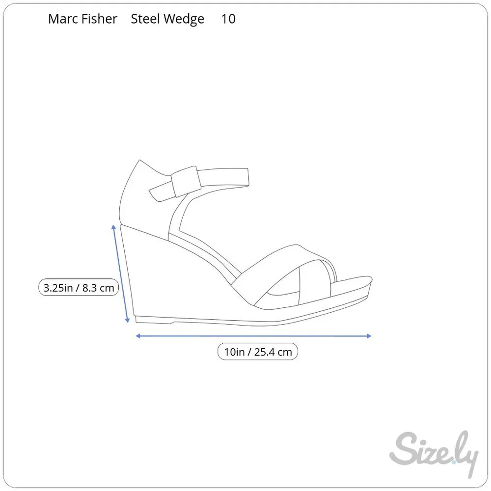 Marc Fisher Women's Steel Braided Raffia Wedge Platform‎ Sandals, Size 10